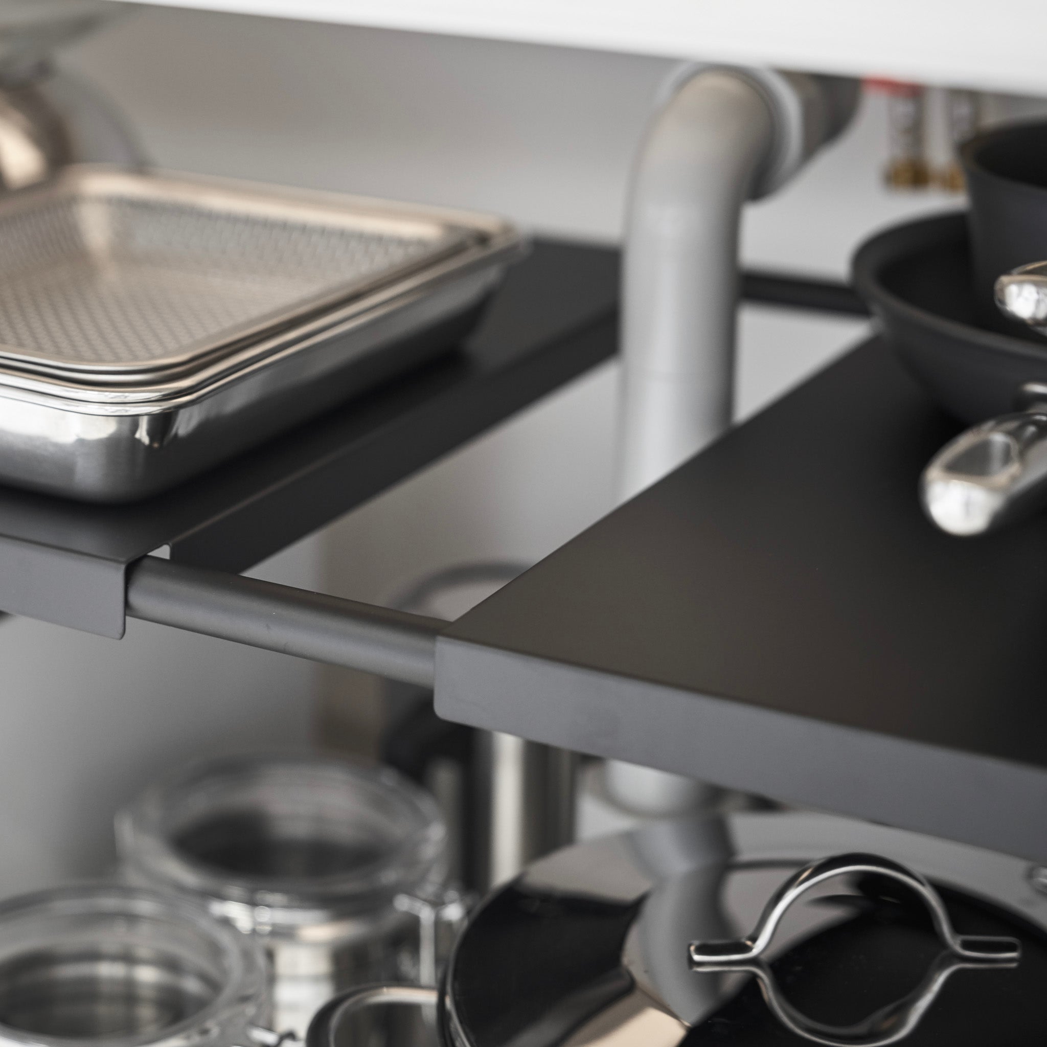 2-Tiered Extendable Under-Sink Organizer