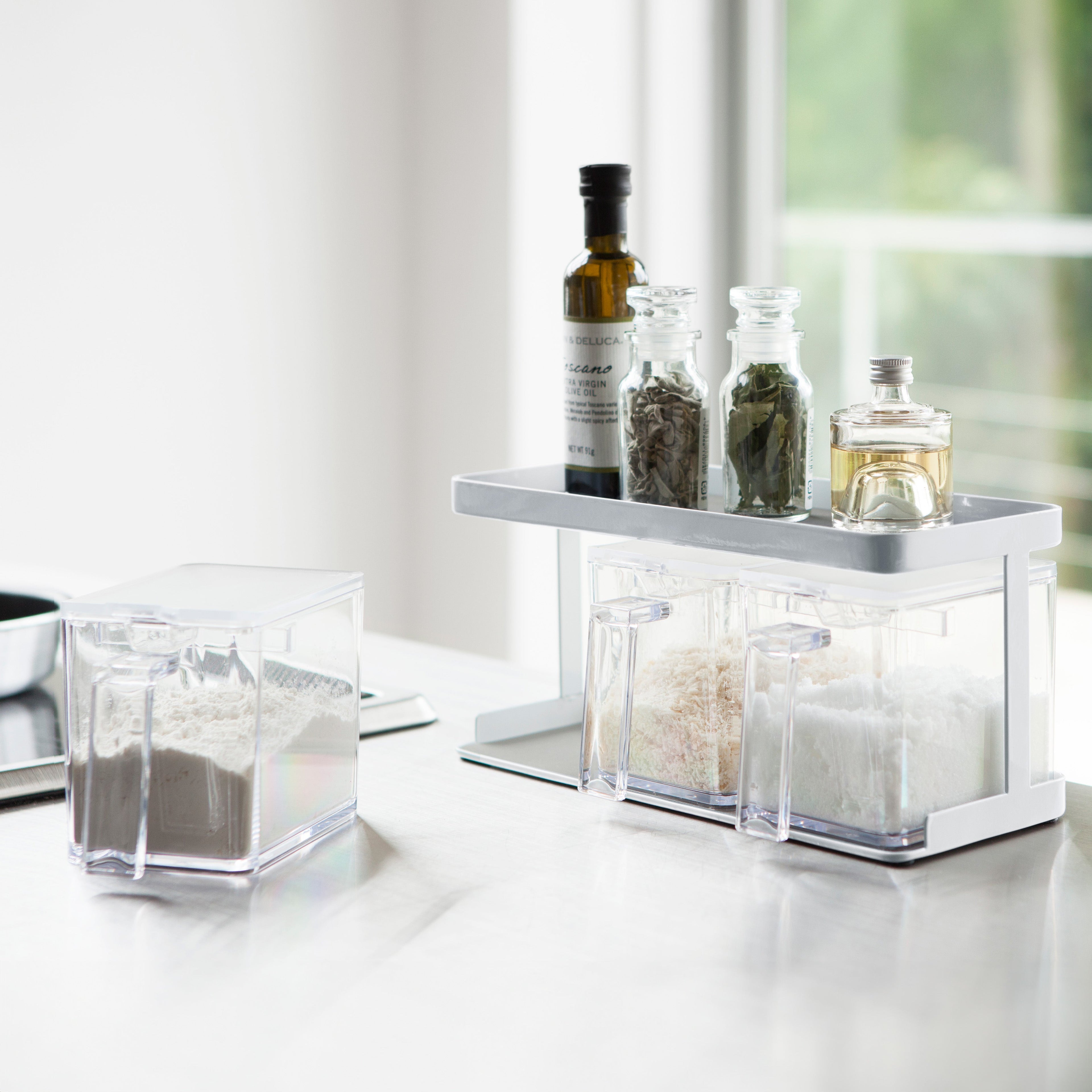 Seasoning Boxes (Set of 3) & Rack