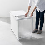 3-Compartment Trash Can with Casters