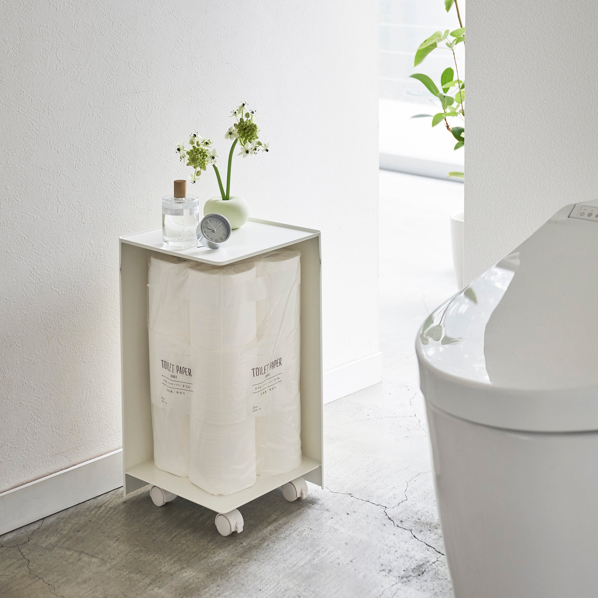 Toilet Paper Stocker with Casters