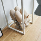 2-Tiered Wood-Top Shelf