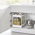2-Tiered Sliding Under-Sink Organizer