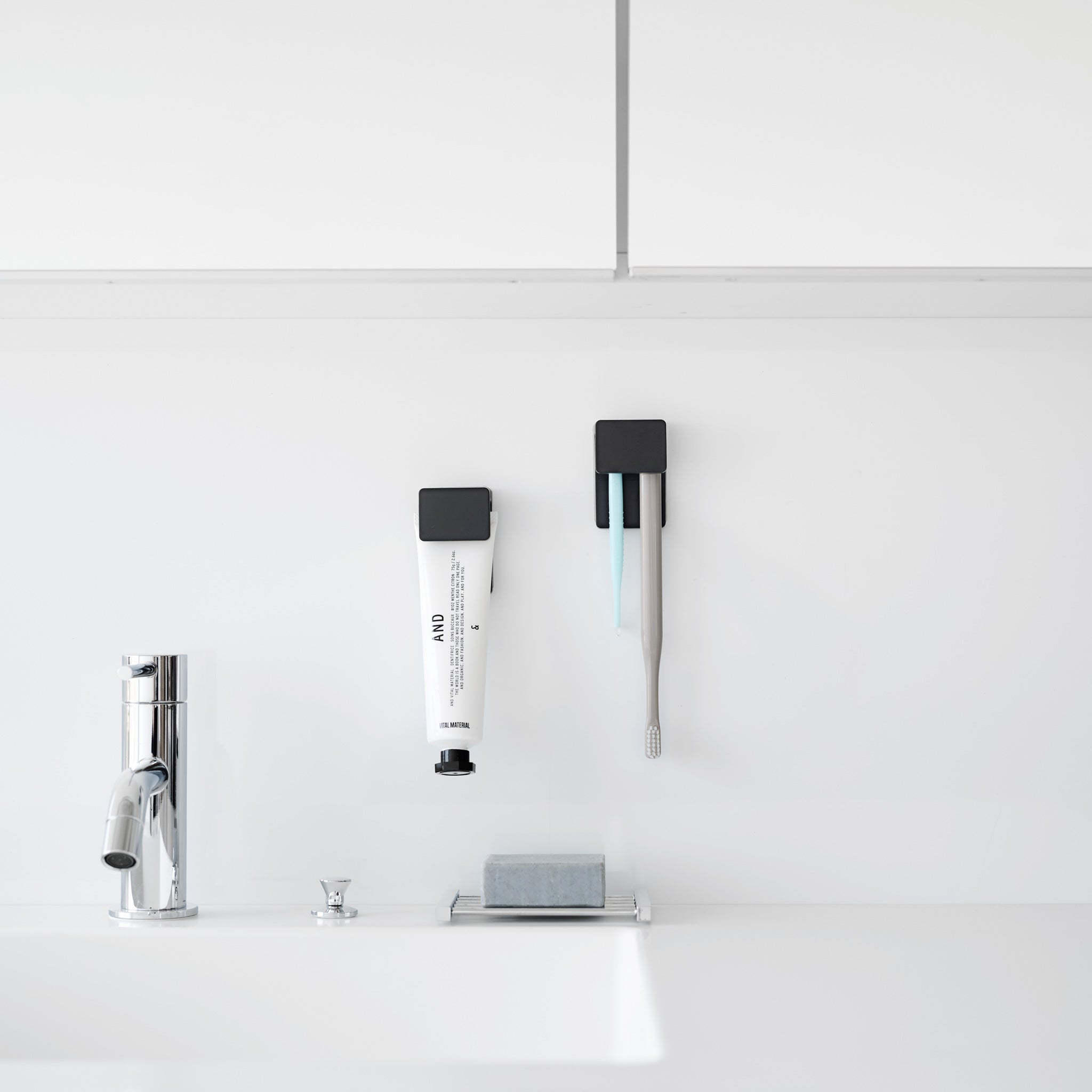 Film Hook Toothbrush & Toothpaste Holder (Set of 2)