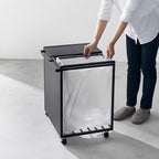 2-Compartment Trash Can with Casters