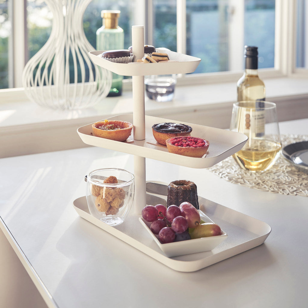 3-Tiered Serving Stand with Rotatable Trays