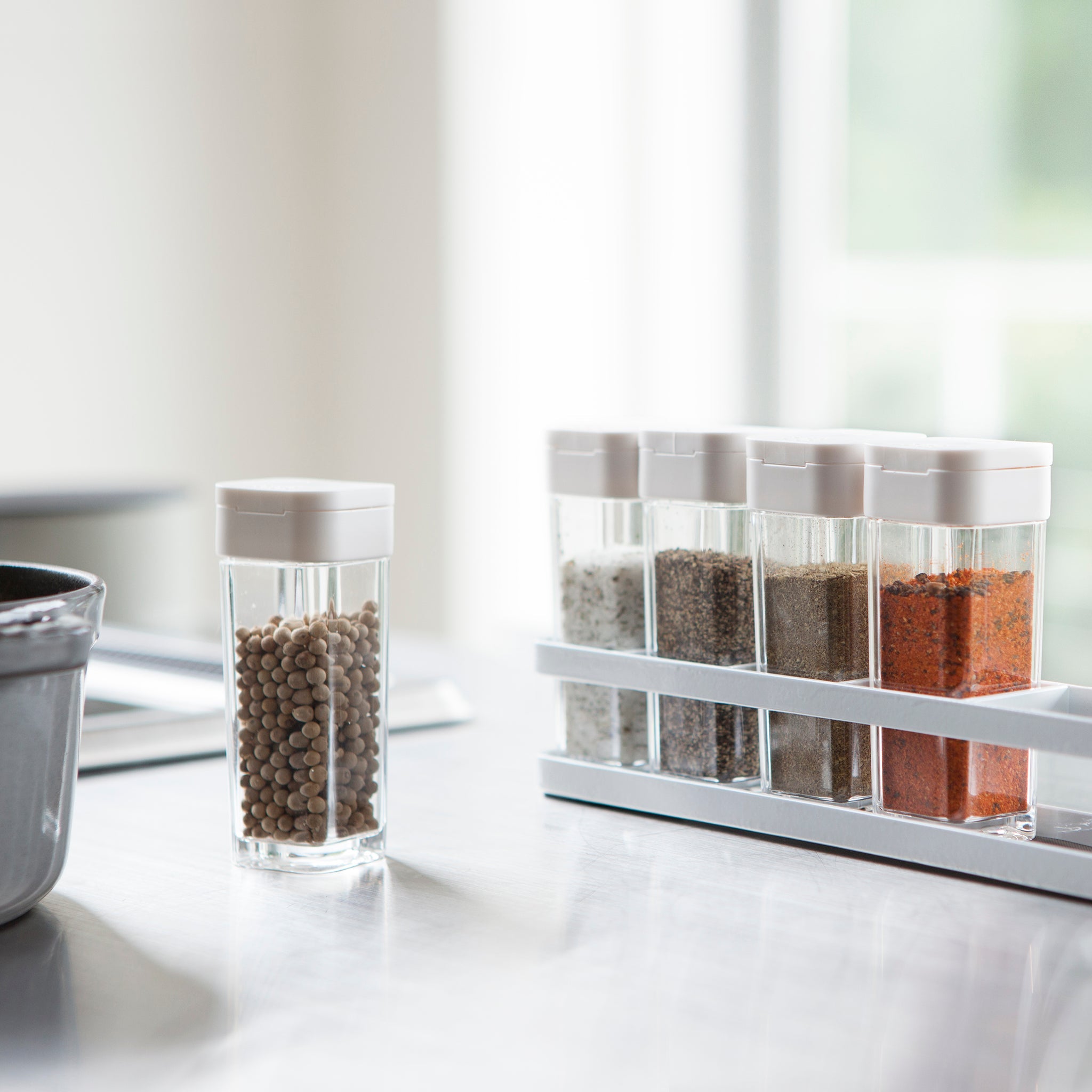 Spice Bottles (Set of 6) & Rack