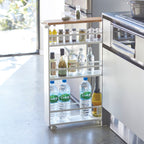 Slim Wood-Top Storage Cart