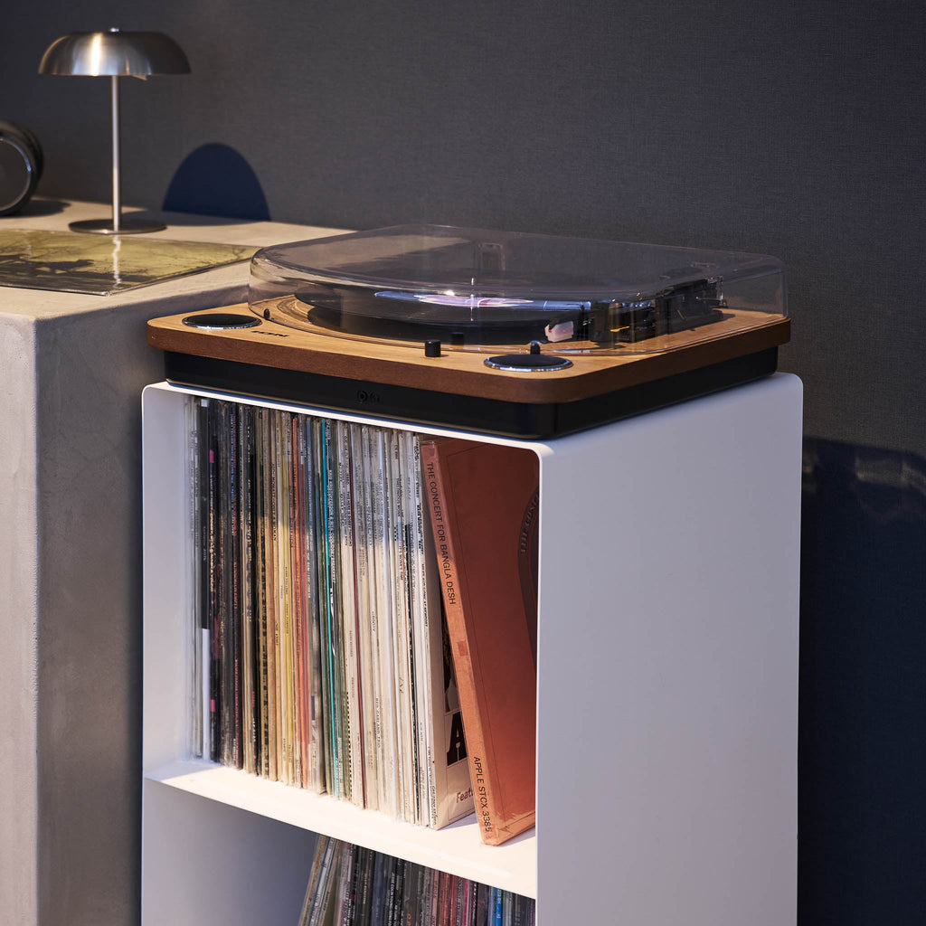 2-Tiered Record Rack with Casters