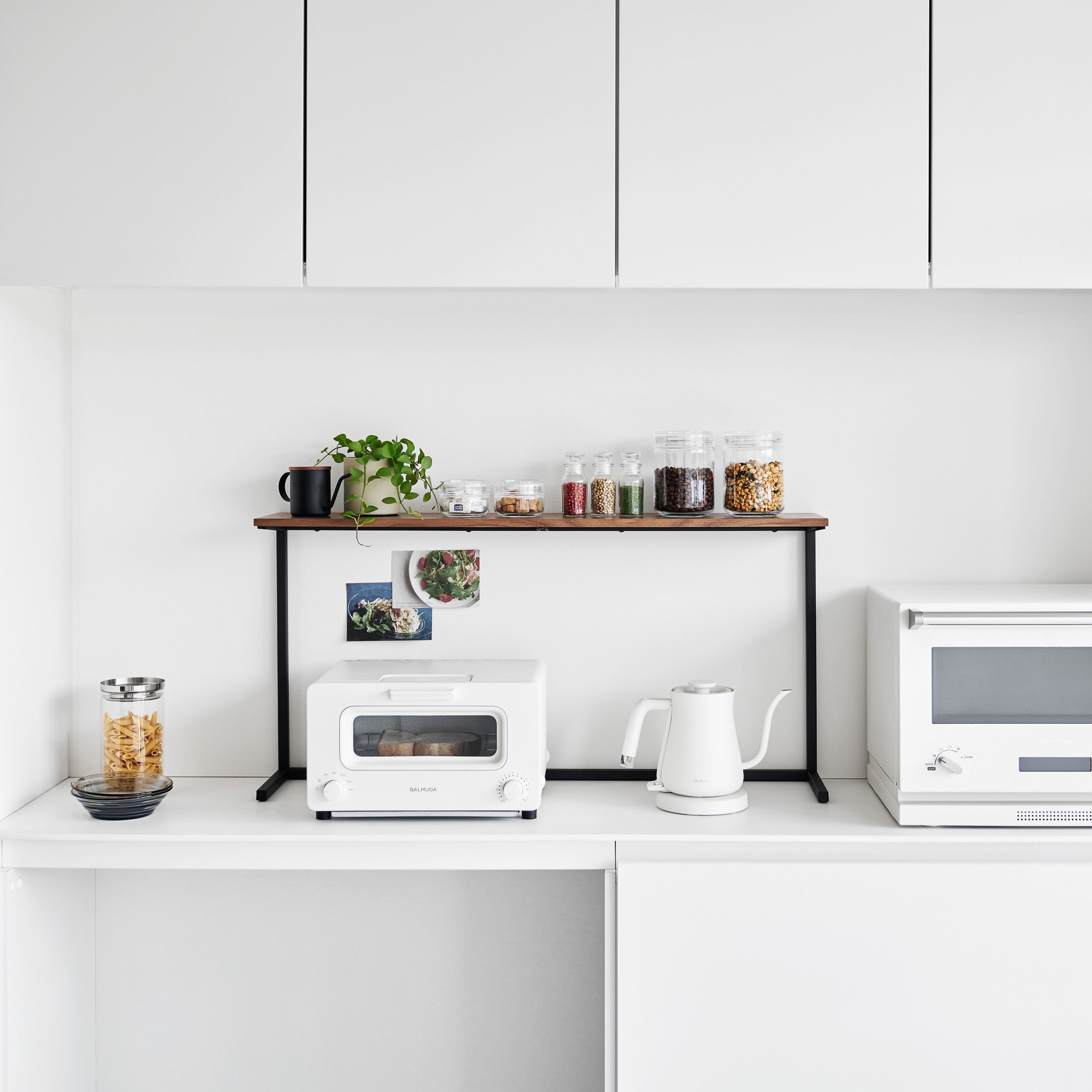 Wood-Top Kitchen Shelf
