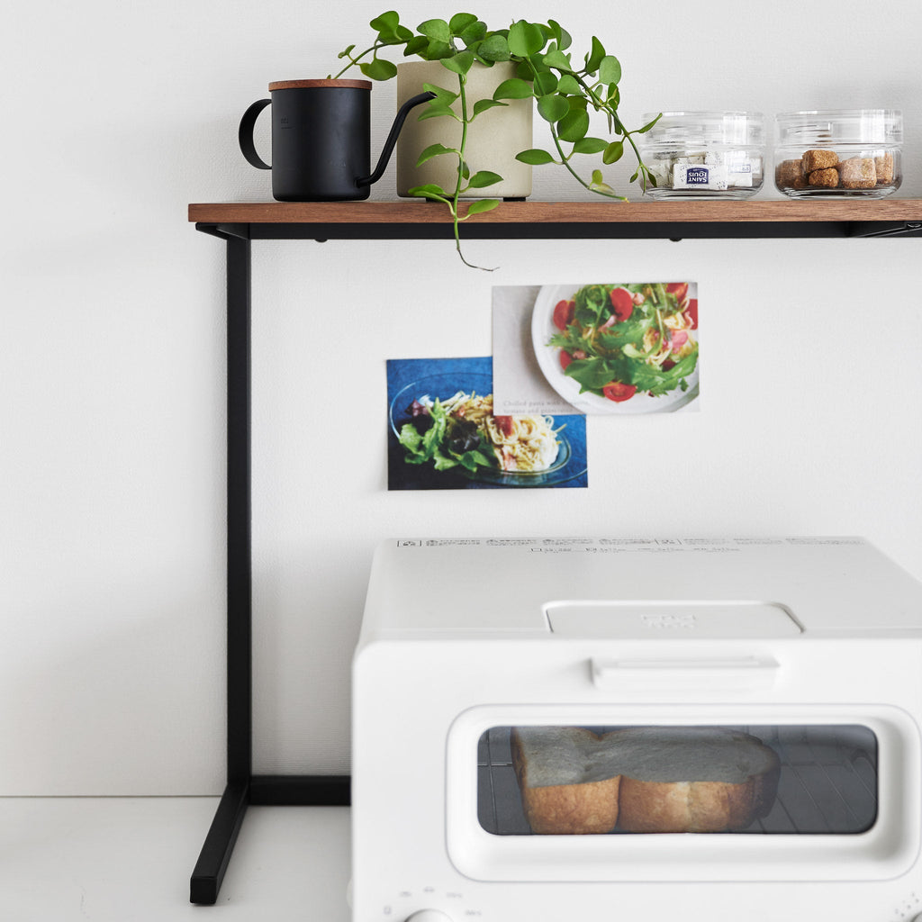 Wood-Top Kitchen Shelf