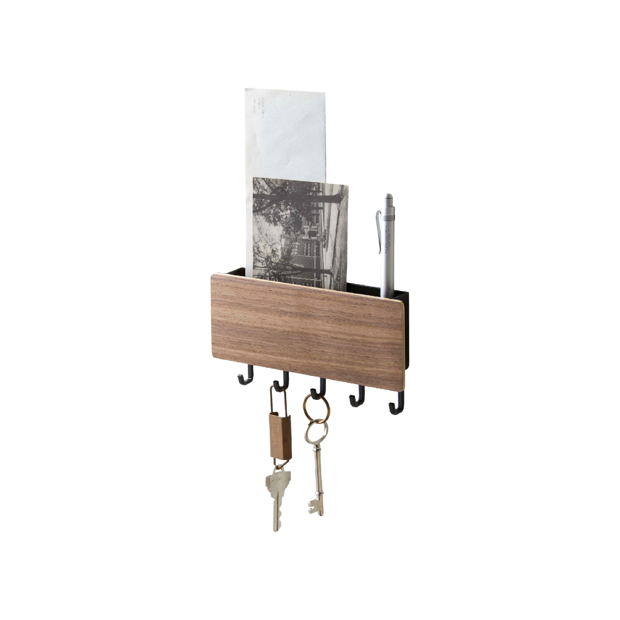 Magnetic Key Hooks with Tray
