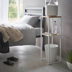 2-Tiered Wood-Top Shelf