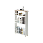 Slim Wood-Top Storage Cart