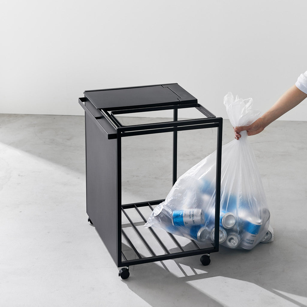 2-Compartment Trash Can with Casters