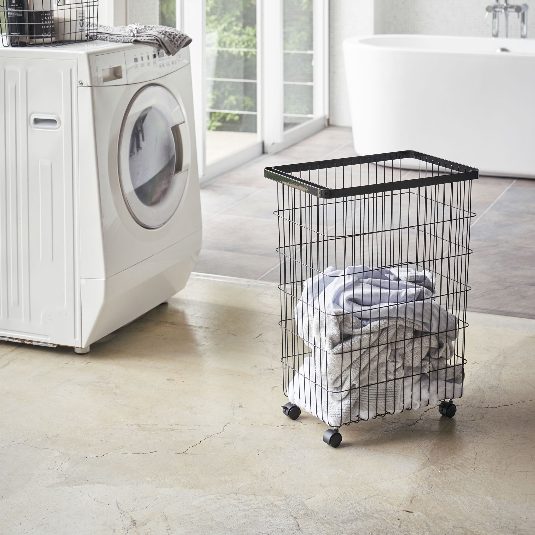 Laundry Basket with Casters