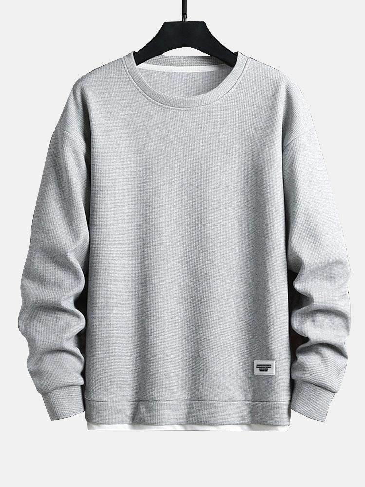 Two Layer Waffle Sweatshirt